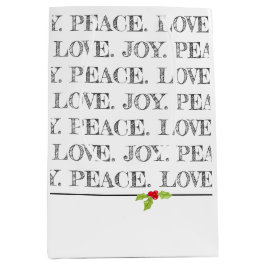 Holiday Peace Liebe Freude Weihnachten Heiliger Te Mittlere Geschenktüte