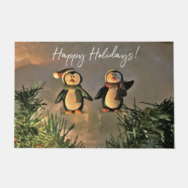 Holiday Penguins Fußmatte (Vorderseite)