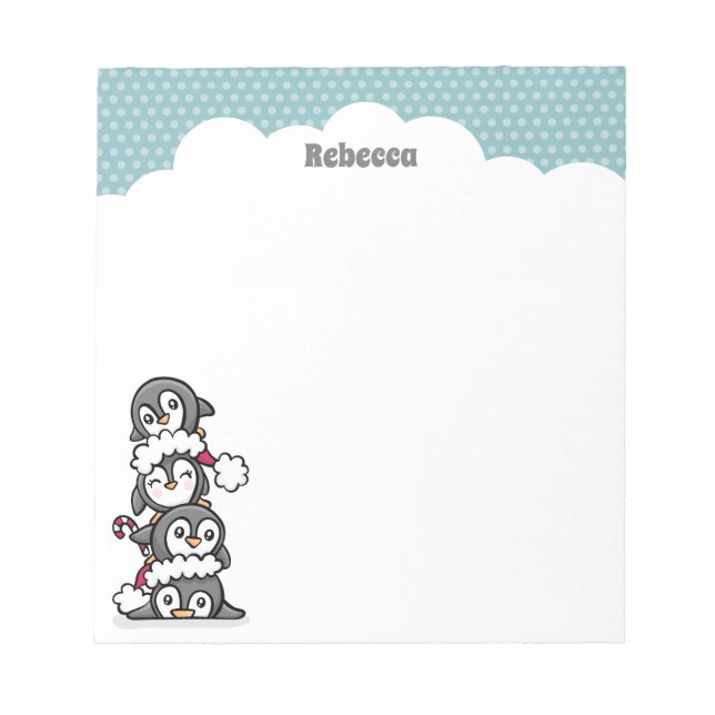 Holiday Penguins Notizblock (Vorderseite)