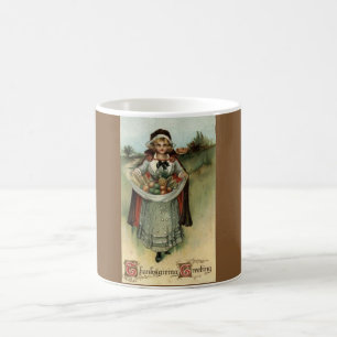 Holiday Pilgrim Woman Vintag Erntedank Tasse