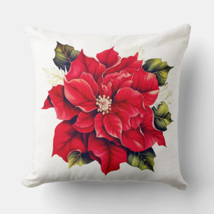 Holiday Pillow-Poinsettia Kissen