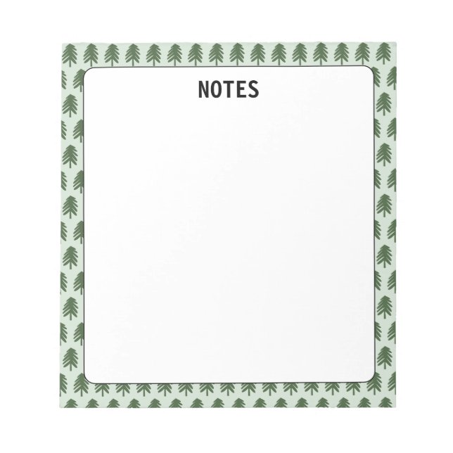 Holiday Pine Tree Notepad Notizblock (Vorderseite)