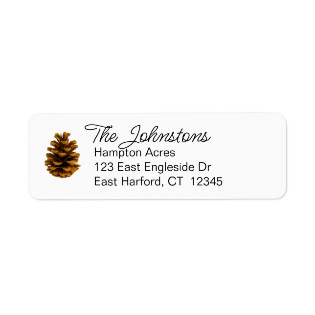 Holiday Pinecone Erntedank Rücksendeadresse (Vorne)
