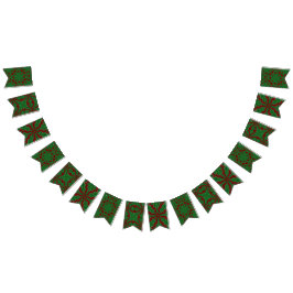 Holiday Pines Garnet Frack Bunting Banner