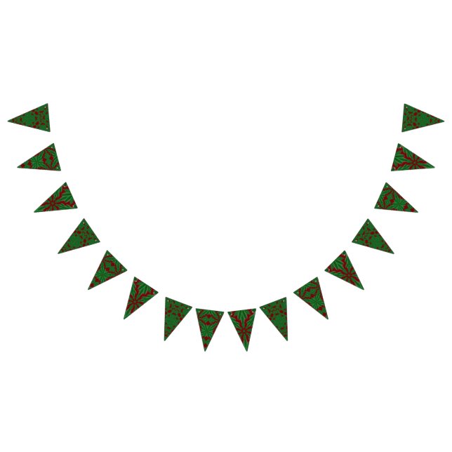 Holiday Pines Garnet Triangle Bunting Banner (Alle)