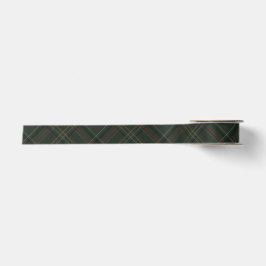 Holiday plaid simple classic dark green satinband