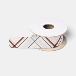 Holiday plaid simple classic maroon, green, navy satinband