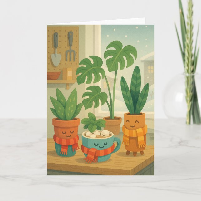 Holiday Plant Parents Feiertagskarte (Vorderseite)
