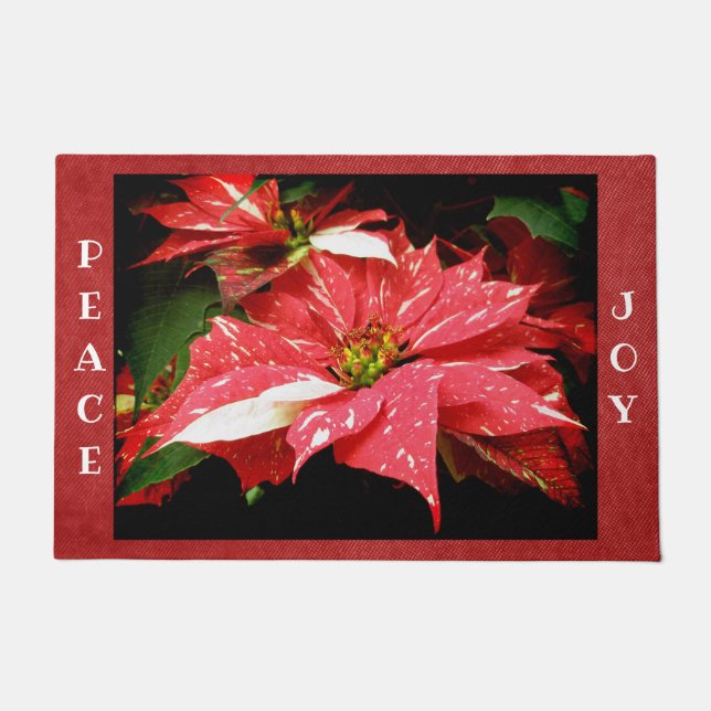 Holiday Poinsettia Doormat Fußmatte (Vorderseite)