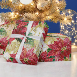 Holiday Poinsettia Geschenkpapier