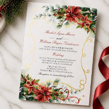 Holiday Poinsettia Wedding