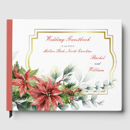 Holiday Poinsettia Wedding Guestbook Gästebuch