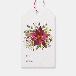 Holiday Poinsettia Winter Geschenkanhänger