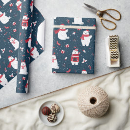 Holiday Polar Bears Geschenkpapier