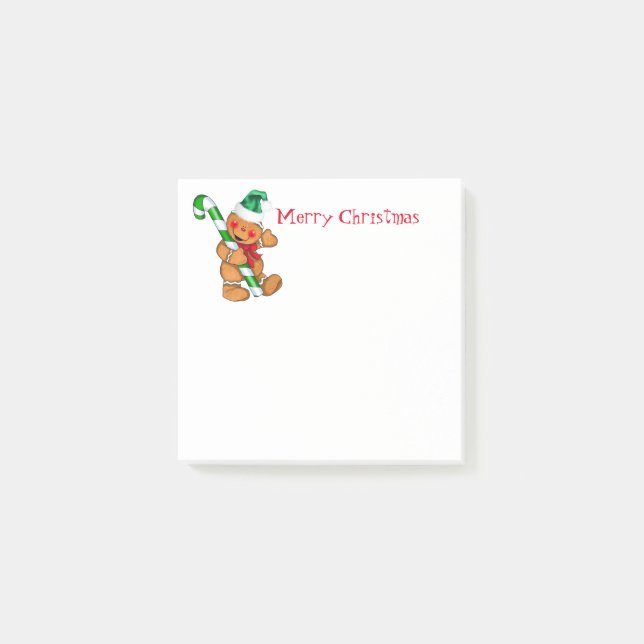 Holiday Post it Notes-Gingerbread Man Post-it Klebezettel (Vorderseite)