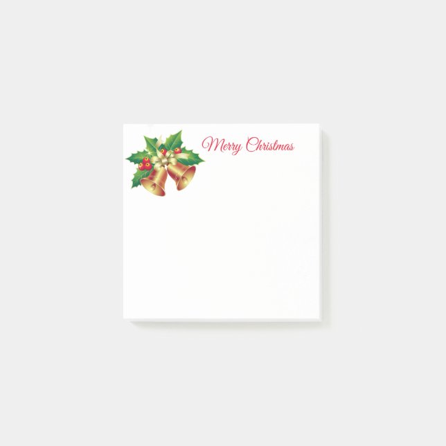 Holiday Post-it-Notes-Holly Bells Post-it Klebezettel (Vorderseite)