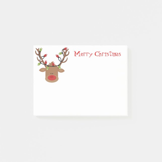 Holiday Post-it-Notes-Rudolph Post-it Klebezettel (Vorderseite)