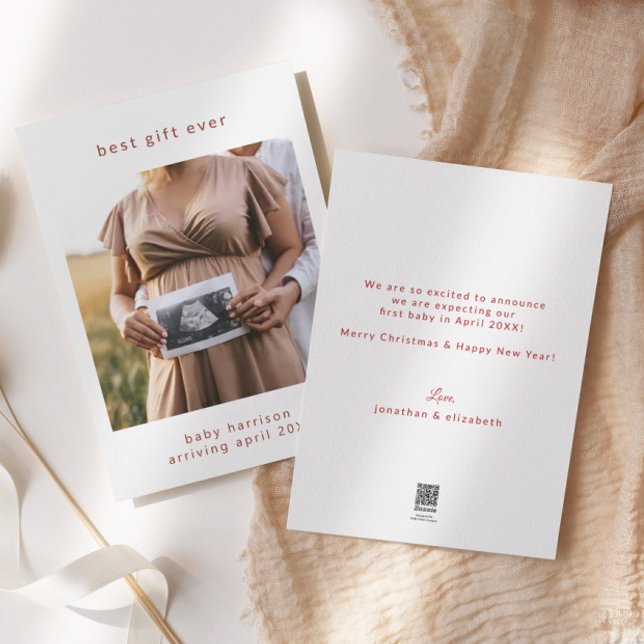 Holiday Pregnancy Ankündigung Bestes Geschenkgutsc (Von Creator hochgeladen)