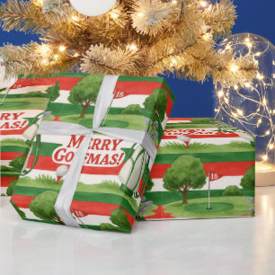 Holiday Preppy Red White Green Weihnachten Geschenkpapier