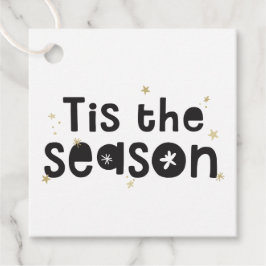HOLIDAY PRESENT zitieren ist die Saison schwarzes  Geschenkanhänger