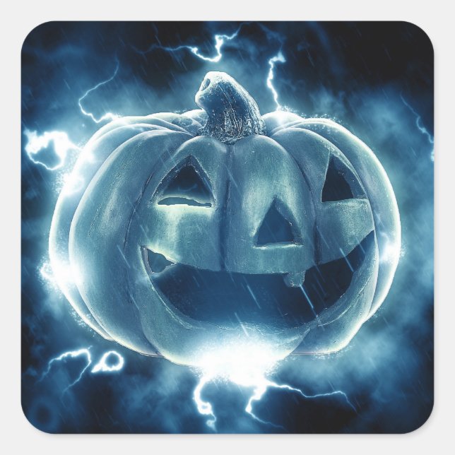 Holiday Pumpkin Quadratischer Aufkleber (Vorderseite)