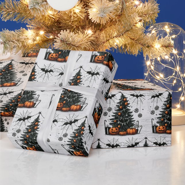 Holiday Pumpkin Tree Geschenkpapier (Feiertage)