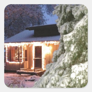 Holiday Quadratischer Aufkleber