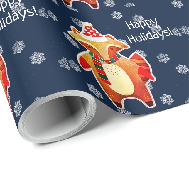 Holiday Raccoon Geschenkpapier (Rolleneckpunkt)