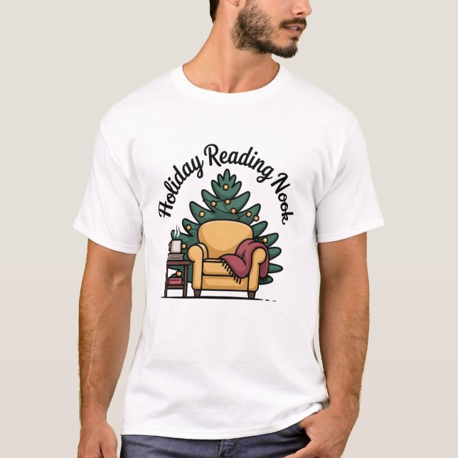 Holiday Reading Nook Cozy Christmas T-Shirt (Vorderseite)