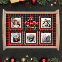 Holiday Red Buffalo Kariertes Family Foto