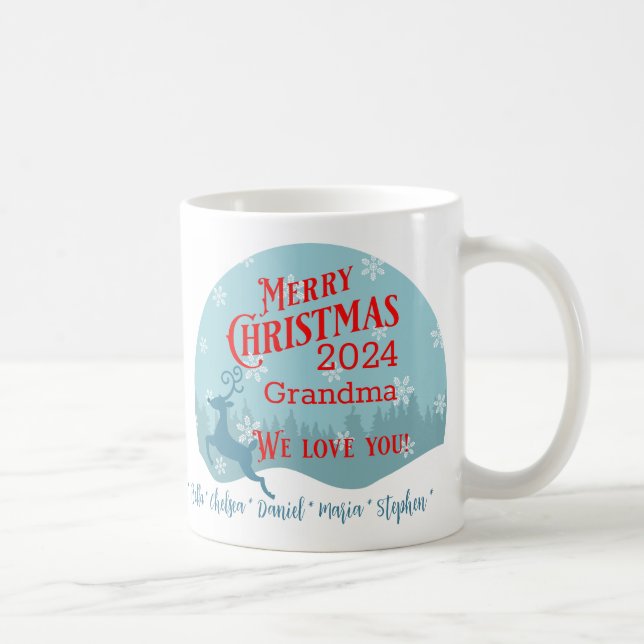 Holiday Reindeer Personalisierte Mug Kaffeetasse (Rechts)
