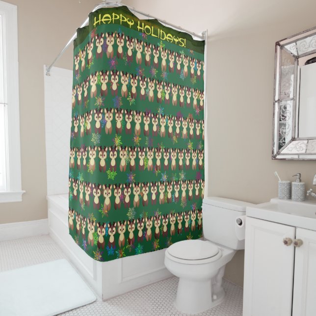 Holiday Rentier Holiday Shower Vorhang (Beispiel)