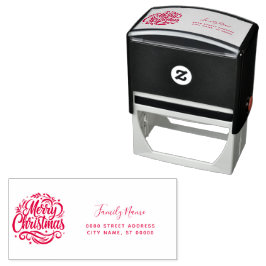 Holiday Return Address Self-inking Stamp Permastempel