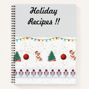 Holiday Rezepte Spiralheft Notizbuch