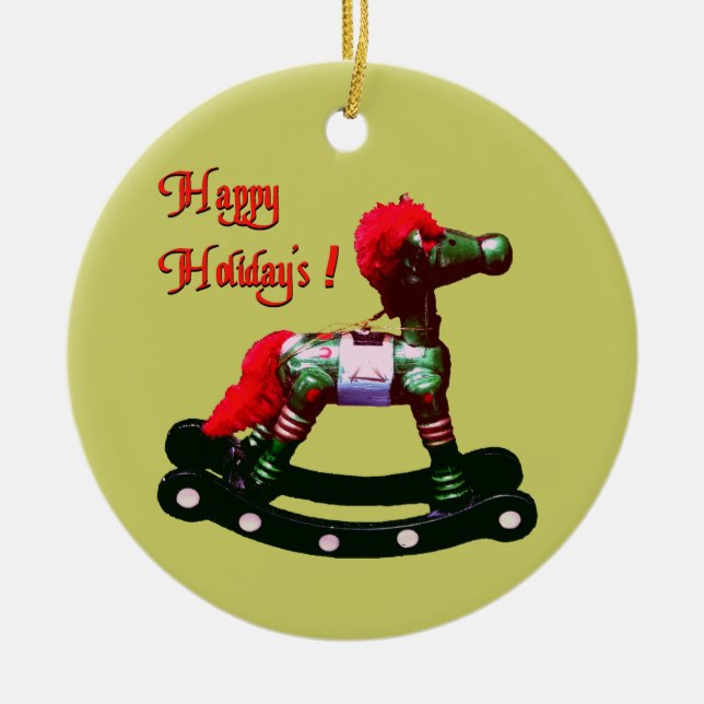Holiday Rocking Horse Ornament (Vorne)