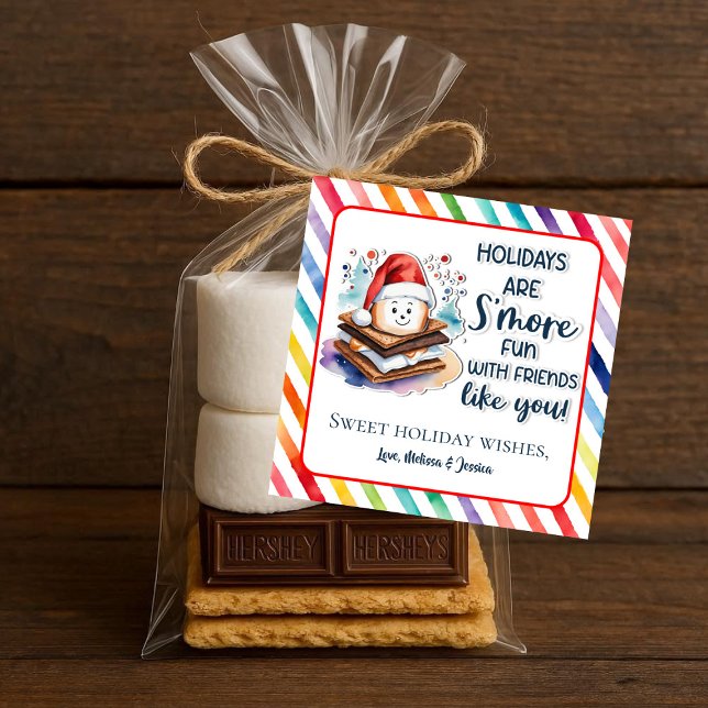 Holiday S’more Spaß mit Freunden wie Sie! Quadratischer Aufkleber (Von Creator hochgeladen)