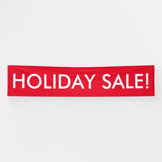 Holiday Sale individuell anpassbares rotes weißes  Banner (Horizontal)
