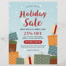 Holiday Sale Snowflakes und Prestige Business