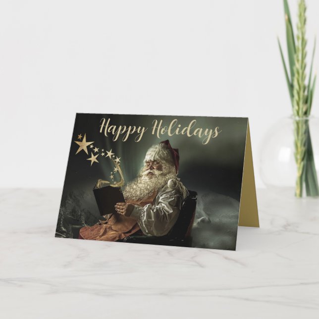 Holiday Santa Claus Feiertagskarte (Vorderseite)