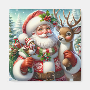 Holiday Santa Magnet