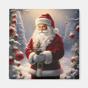 Holiday Santa Magnet