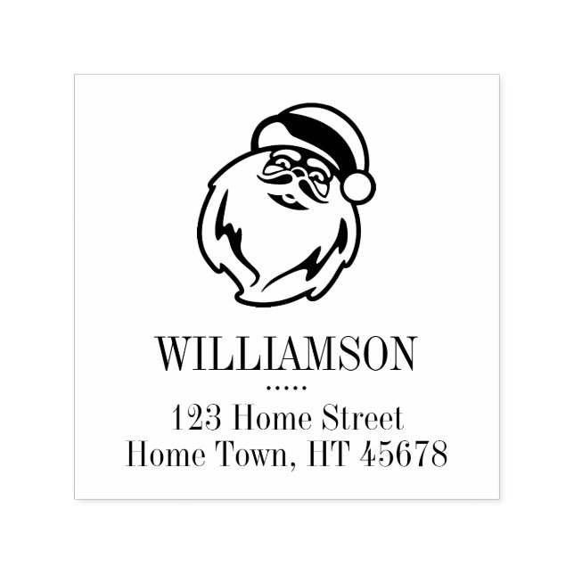 Holiday Santa Square Rücksendeadresse Permastempel (Design)