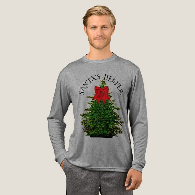 HOLIDAY SANTA'S HELPER Tri-Blend SHIRT (Volle Vorderseite)
