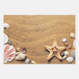 Holiday Seashells Beach Geschenkpapier Set