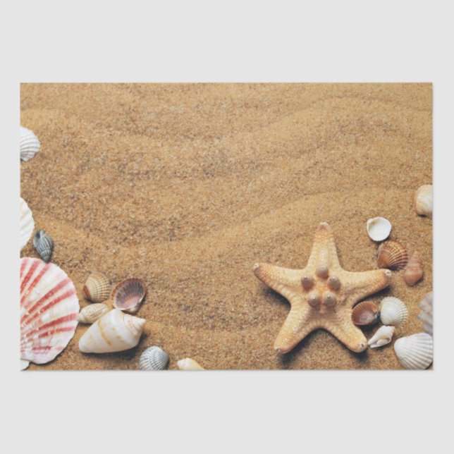 Holiday Seashells Beach Seidenpapier (Vorderseite)