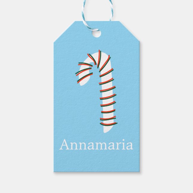Holiday Season Artistic Candy Cane Geschenkanhänger (Vorderseite)