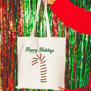 Holiday Season Artistic Candy Cane Gruß Tragetasche