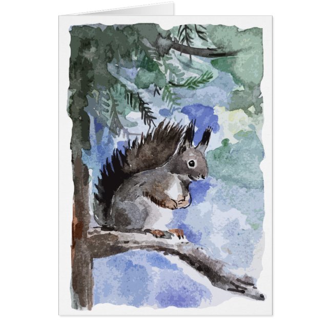 Holiday season squirrel card (Vorne)
