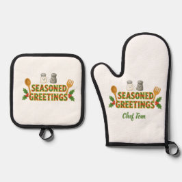 Holiday Seasoned Greetings Ofenhandschuh & Topflappen-Set