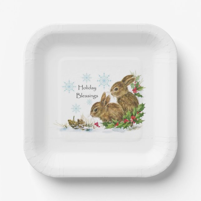 "Holiday Sessings" Paper Tellers Weihnachten Pappteller (Vorderseite)